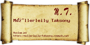 Müllerleily Taksony névjegykártya
